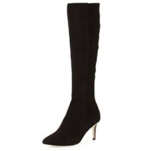 Cole Haan Elisha Stretch Boot Black Suede Knee High Boots Women's Size 7.5B